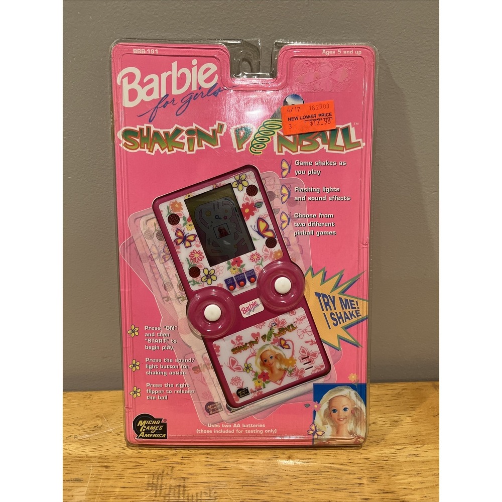 1995 Mattel Barbie Shakin' Pinball Micro Games Of America Electronic‎ Handheld